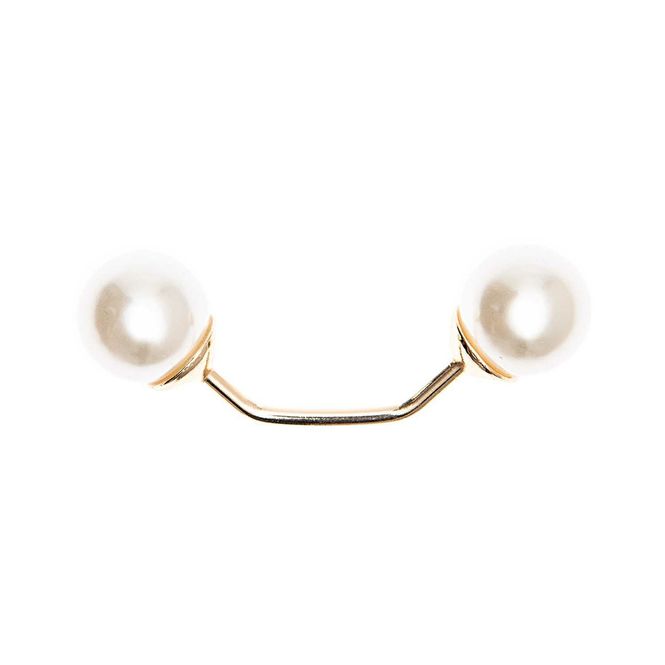 Hovedbilde Perle-pin dobbel (Perlehvit)