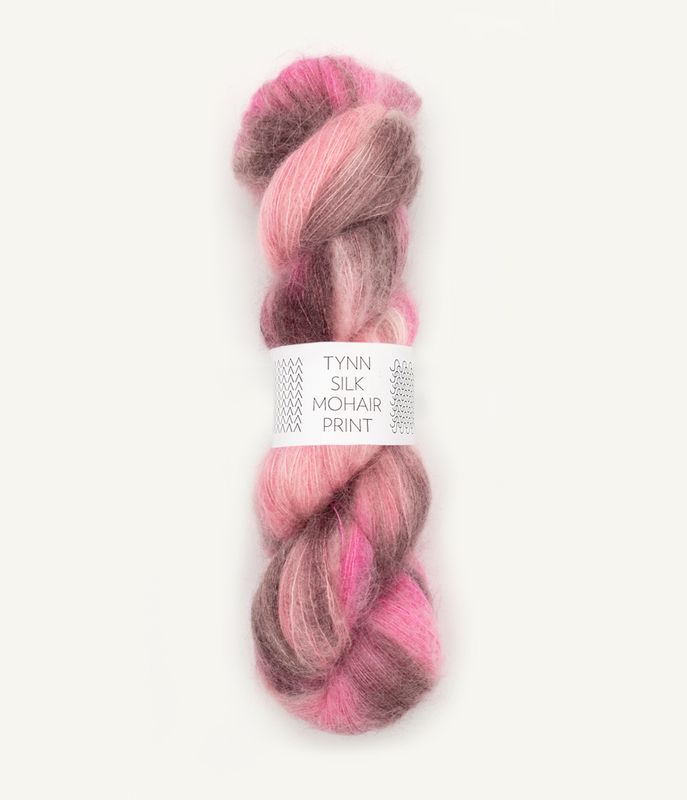 UT 4700 Tynn Silk Mohair Print Pink Berries 