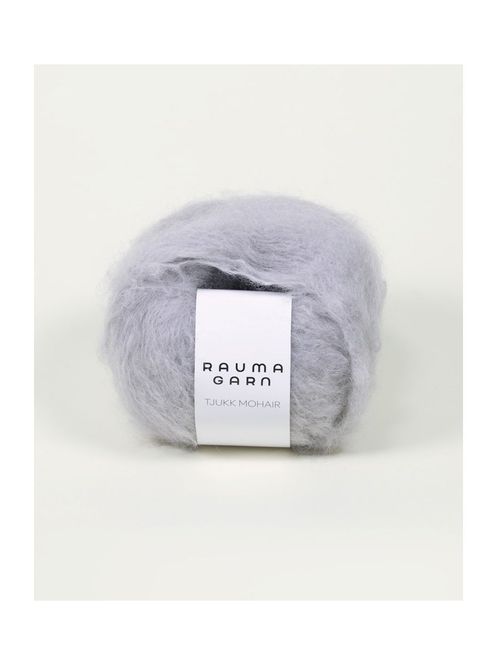 Hovedbilde Tjukk Mohair 057 Sølvrev
