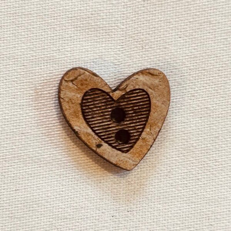 Kokosknapp 14 mm Hjerte