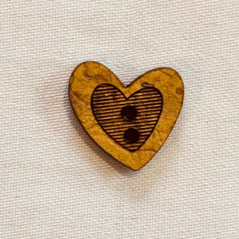 Kokosknapp 14 mm Hjerte